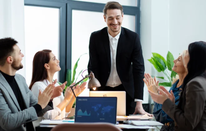 Employee motivation training session in a corporate workplace